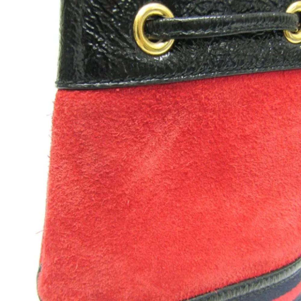 Gucci Vintage Pre-owned Suede gucci-bags Red Dames