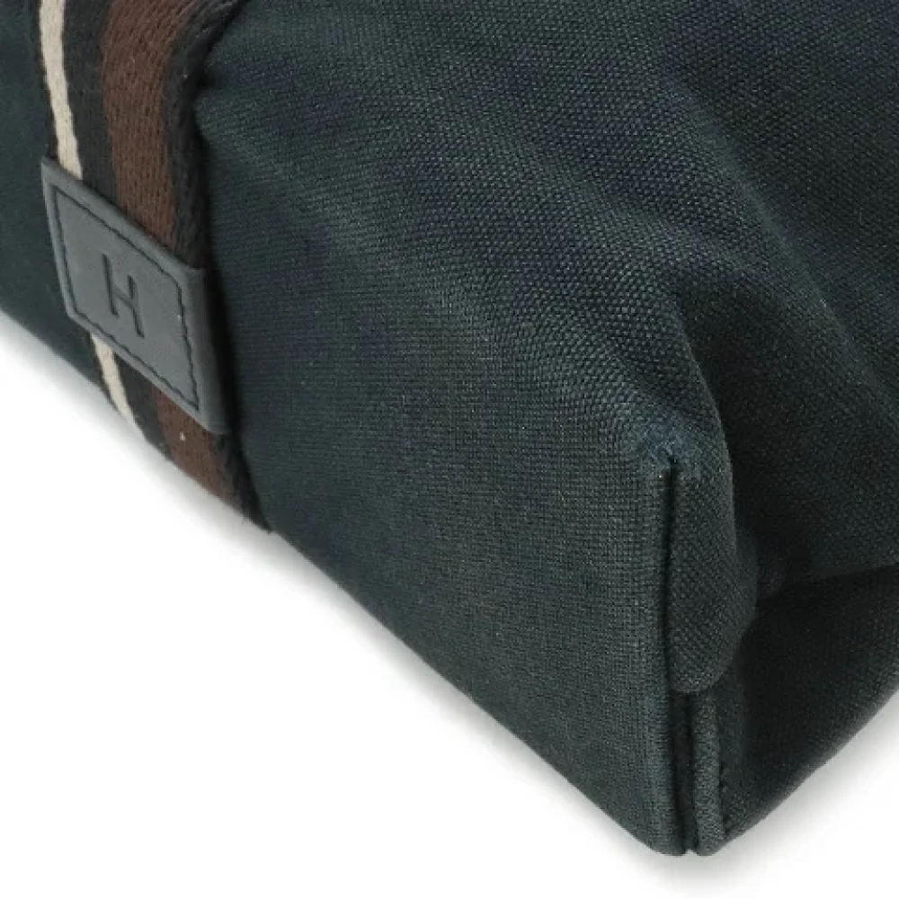 Hermès Vintage Pre-owned Canvas handbags Black Dames