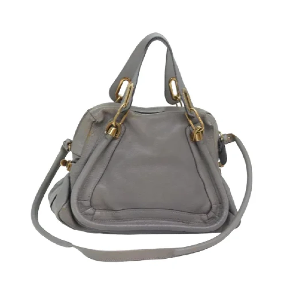 Chloé Pre-owned Leather handbags Gray Dames