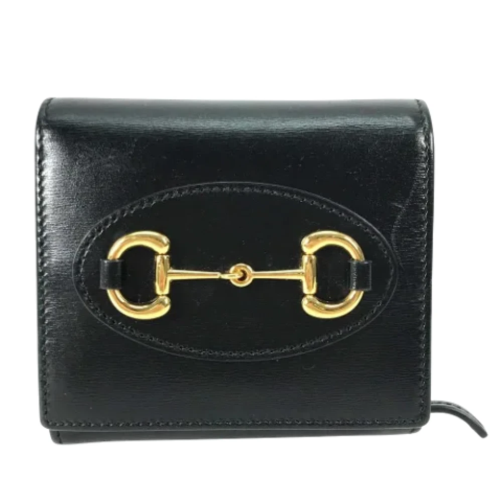 Gucci Vintage Pre-owned Leather wallets Black Dames