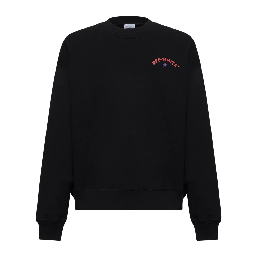 Off White Zwarte Skate Crewneck Sweaters Black Heren