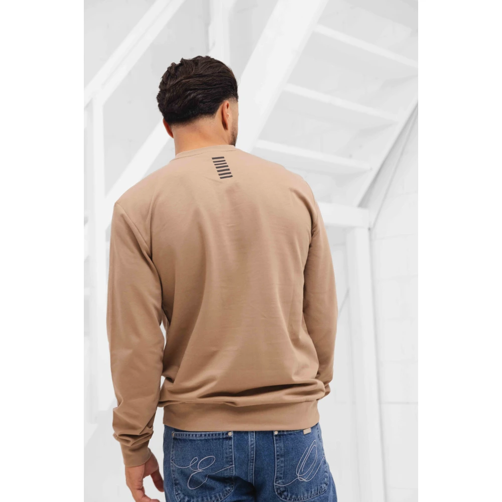 Emporio Armani Bruine Sweater Heren Trendy Stijl Brown Heren