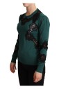 pull-elegant-vert-avec-detail-en-dentelle-noire