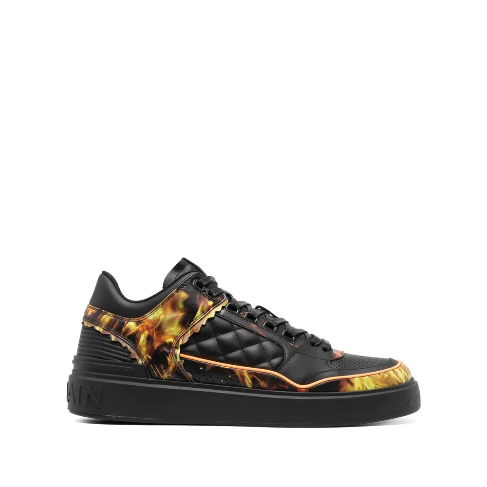 Balmain Black B Court Low Top Trainers - Male - Sneakers - 9 Uk - Shoes