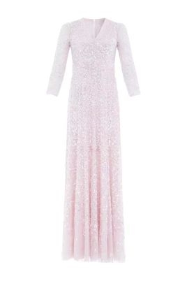 Rosa Paljett Maxi Klänning Isabella Diamond