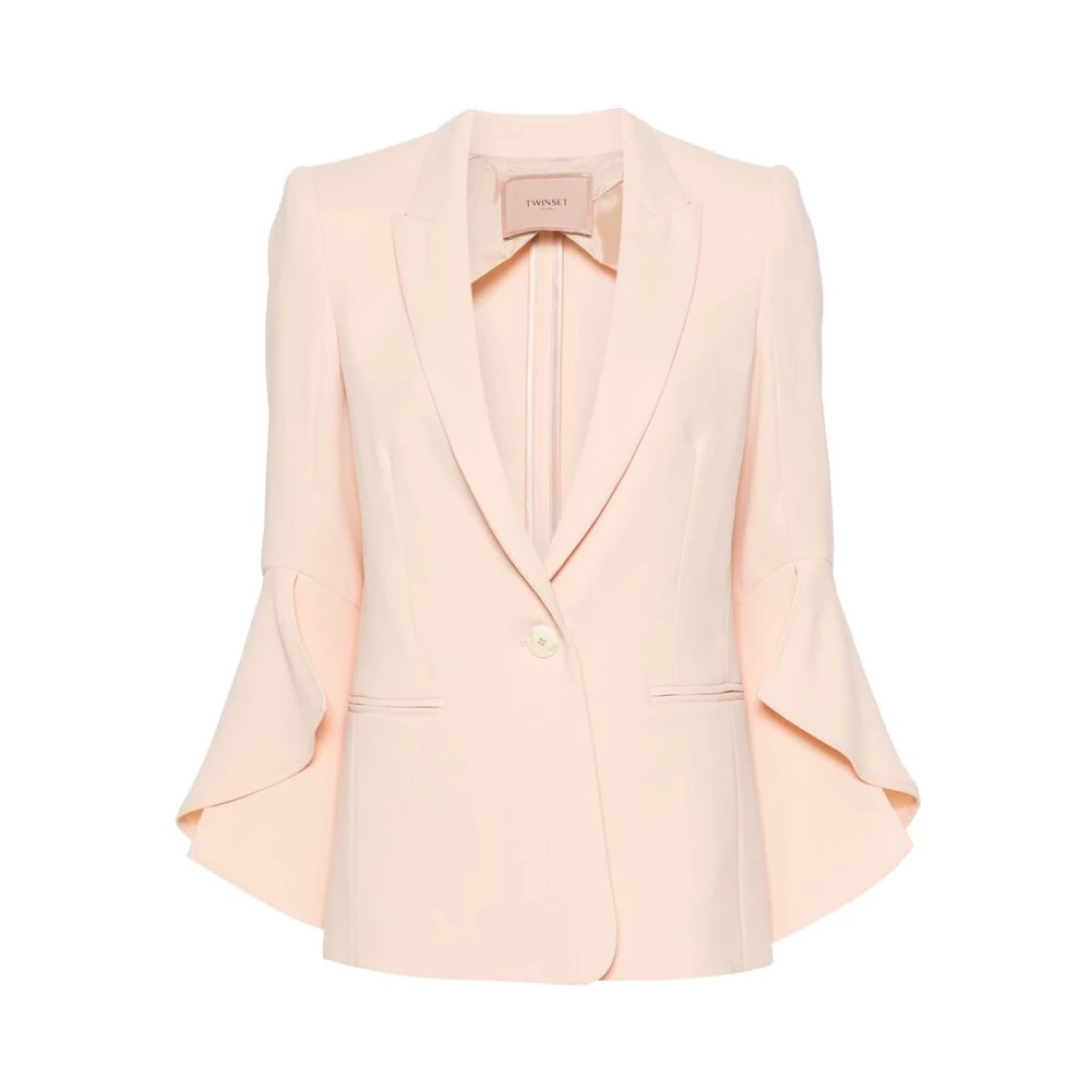 Twinset Cupcake Roze Jas met Flounce Mouwen Pink Dames