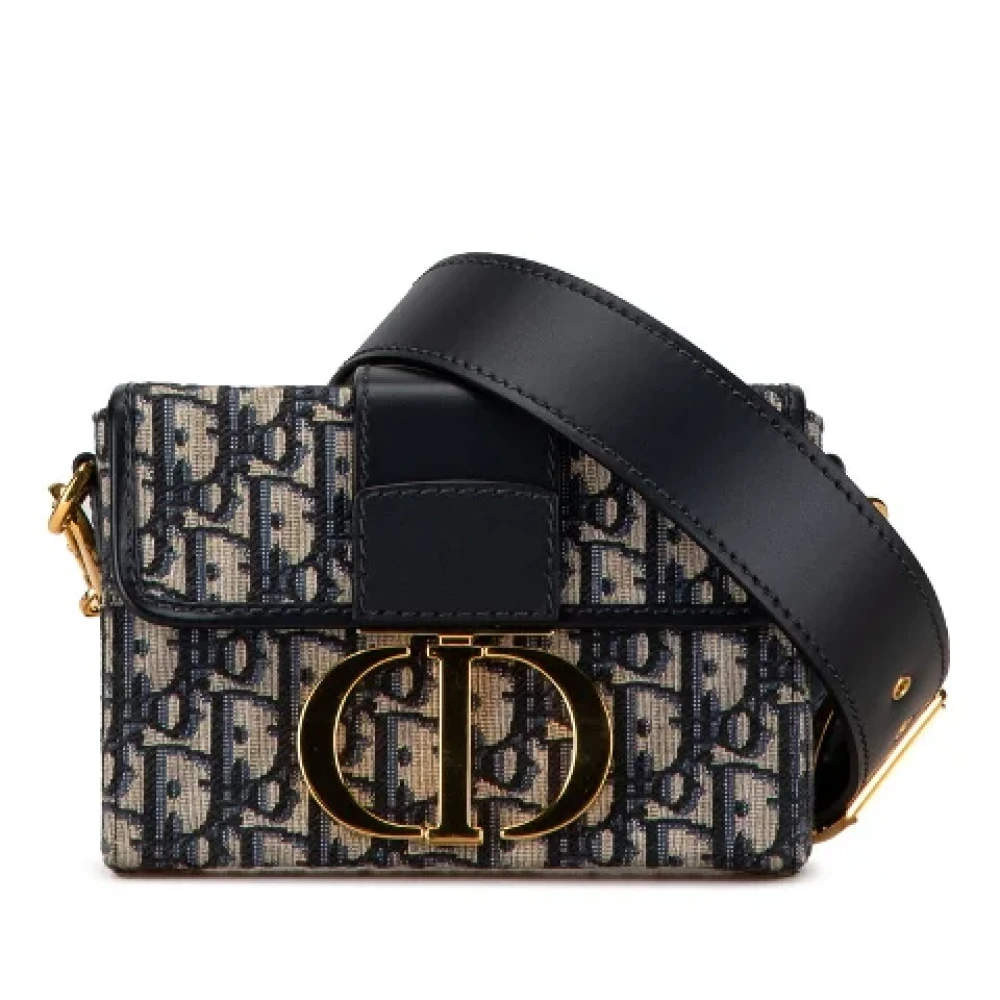 Dior Vintage Pre-owned Leather crossbody-bags Blue Dames