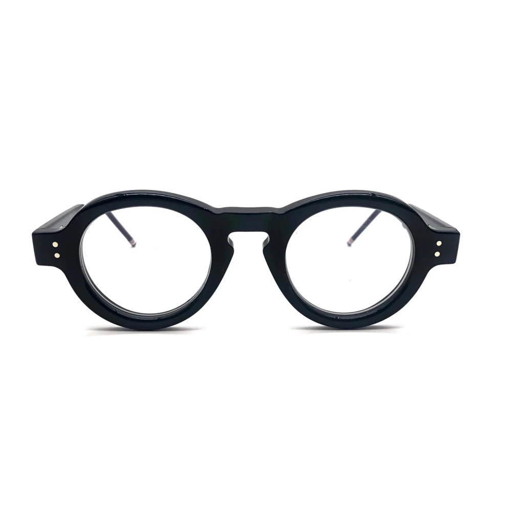 Thom Browne Stijlvolle Zwarte Leren Portemonnee Black Unisex