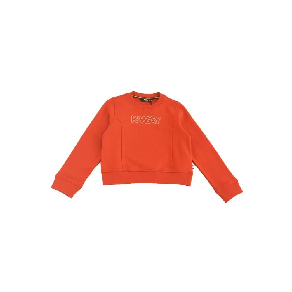 K-Way Långärmad Logo Sweatshirt Orange, Pojke