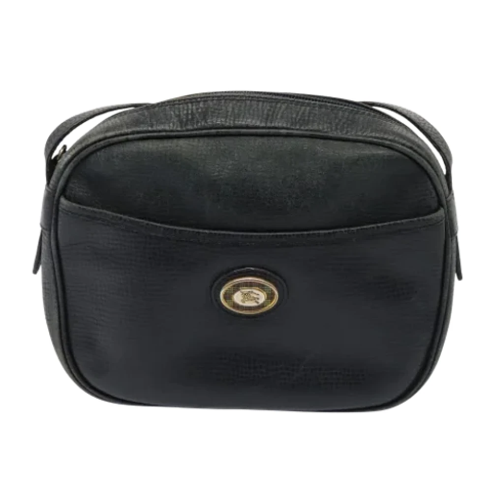 Burberry Vintage Pre-owned Leather shoulder-bags Black Dames