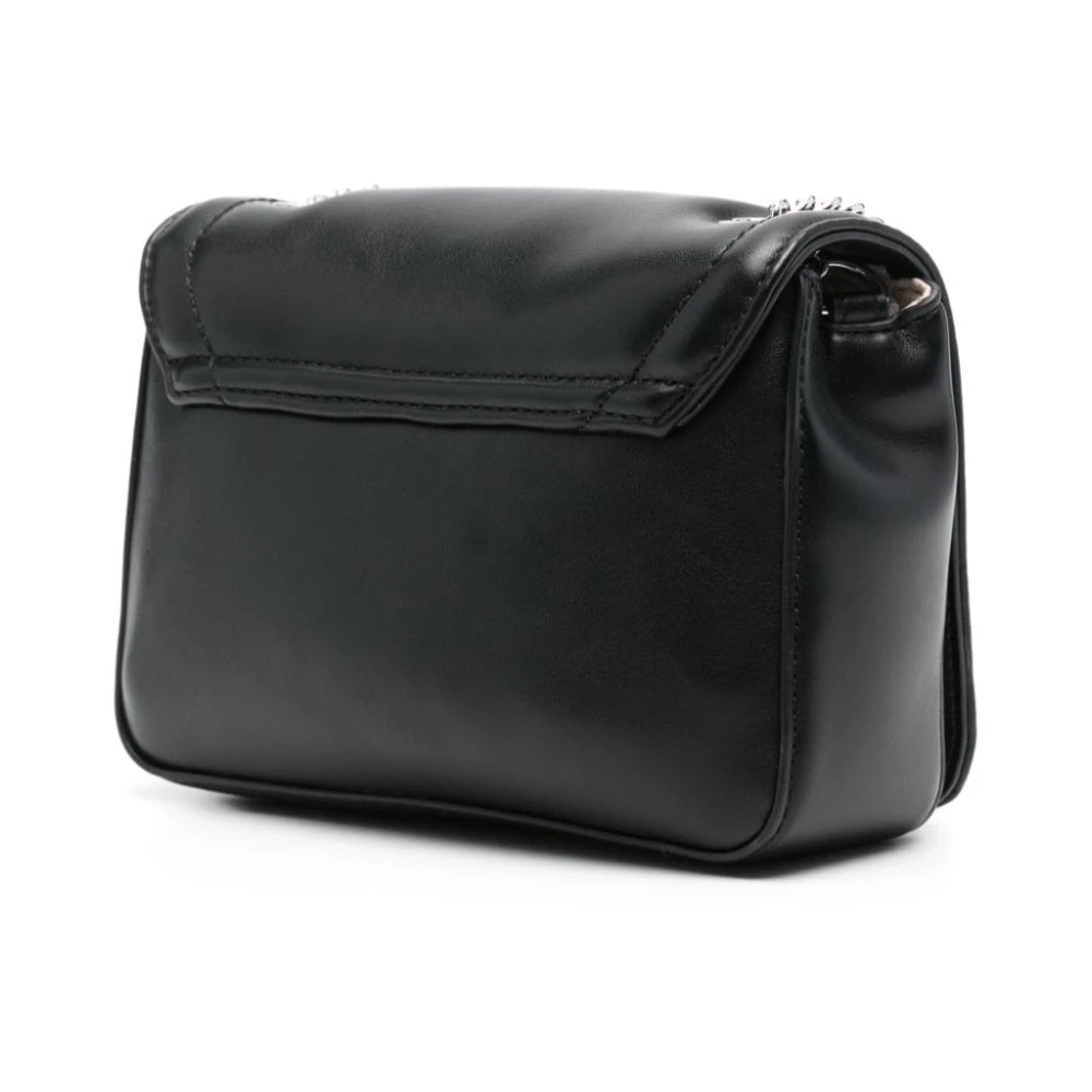 Twinset Zwarte Schoudertas Gladde Korrel Black Dames