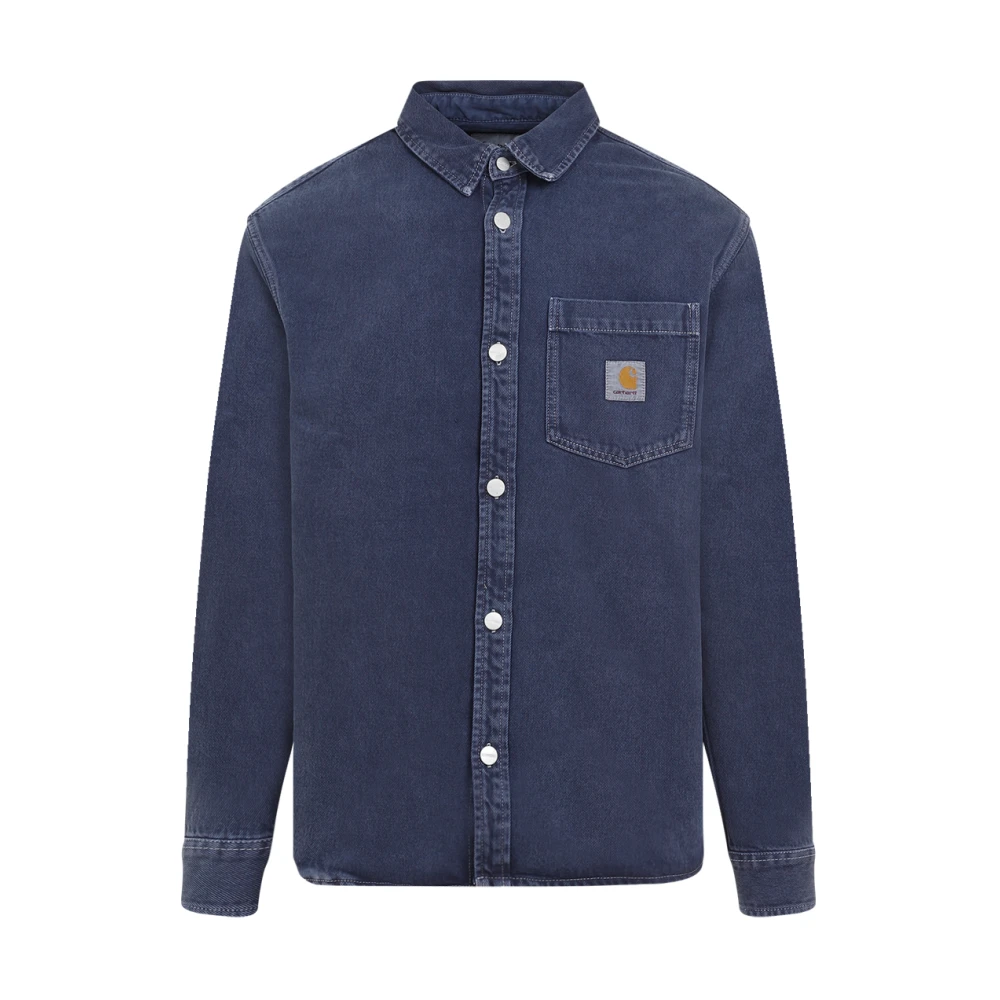 Carhartt WIP Blauw Katoenen Overhemd Klassieke Stijl Blue Heren