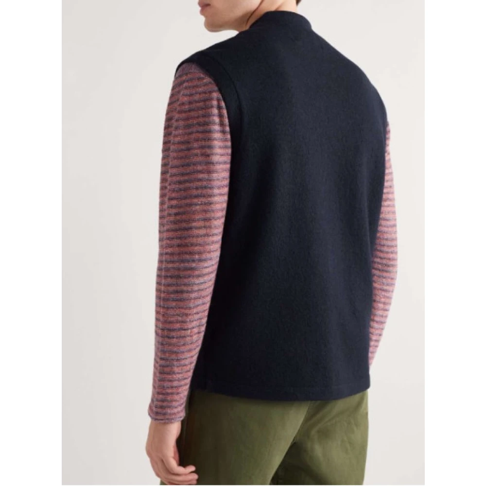Nn07 Mouwloos wollen vest Blue Heren