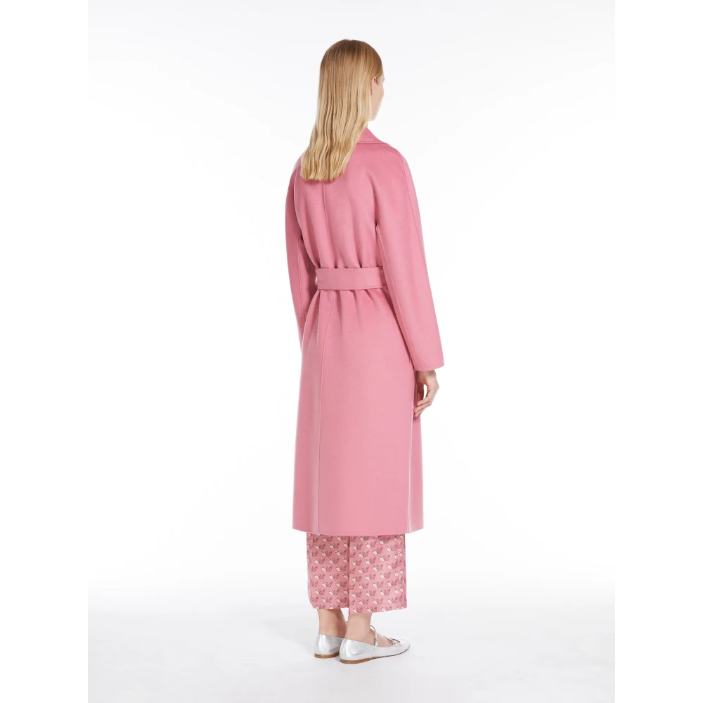 Max Mara Studio Roze Omslagjas Wol Zijde Pink Dames