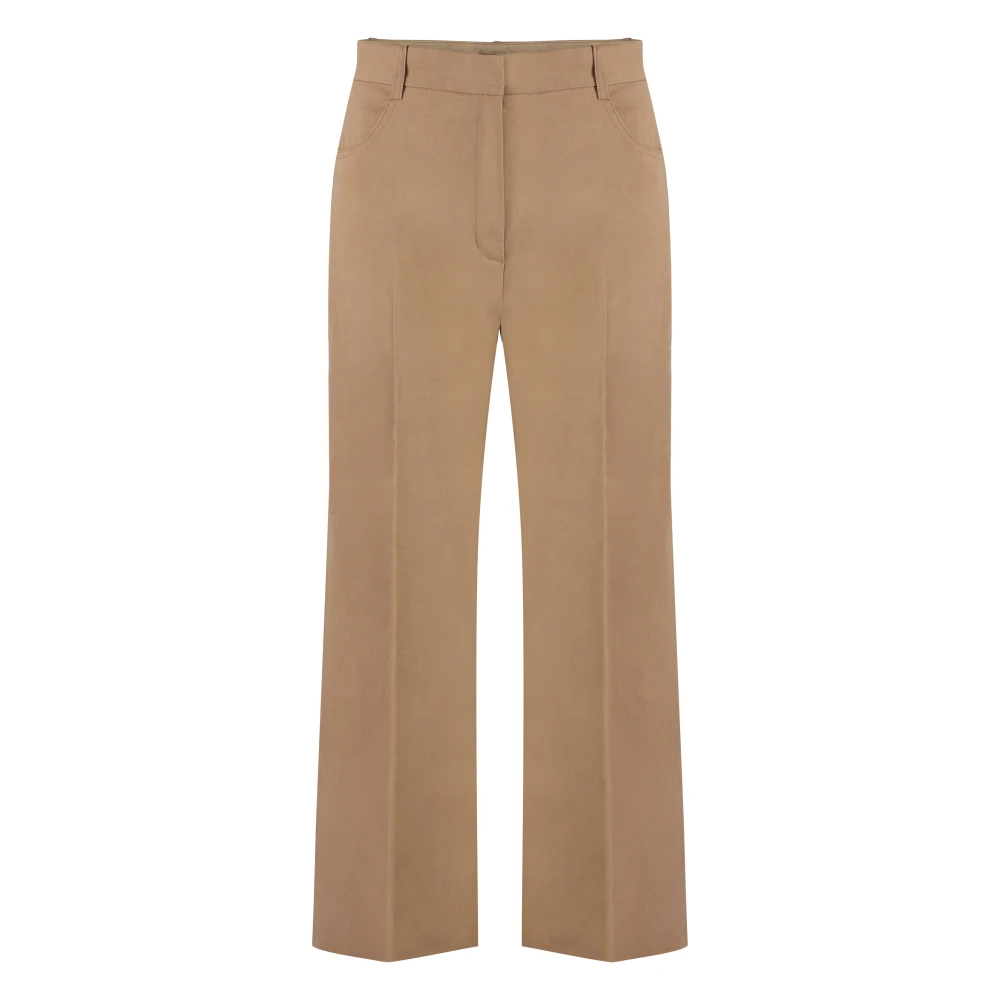 Pinko Cropped Broek met Achterzakken Brown Dames