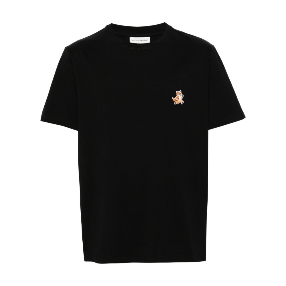 Maison Kitsuné Speedy Fox Patch Zwart T-shirt Black Heren