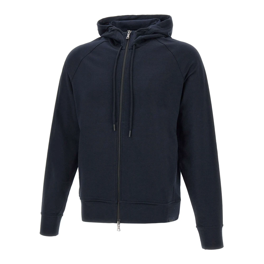 PAUL & SHARK Blauwe Hoodie met Rits Blue Heren