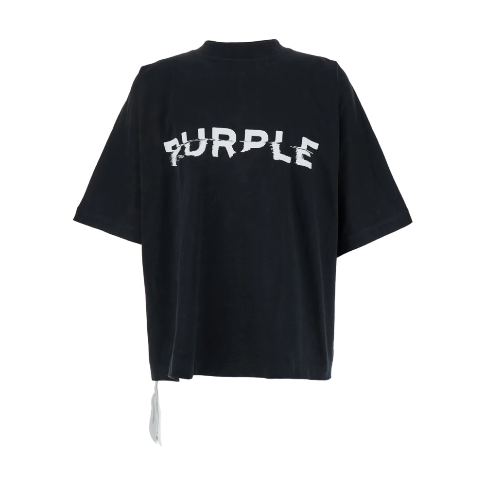 Purple Brand Jersey Oversized T-shirts en Polos Black Heren