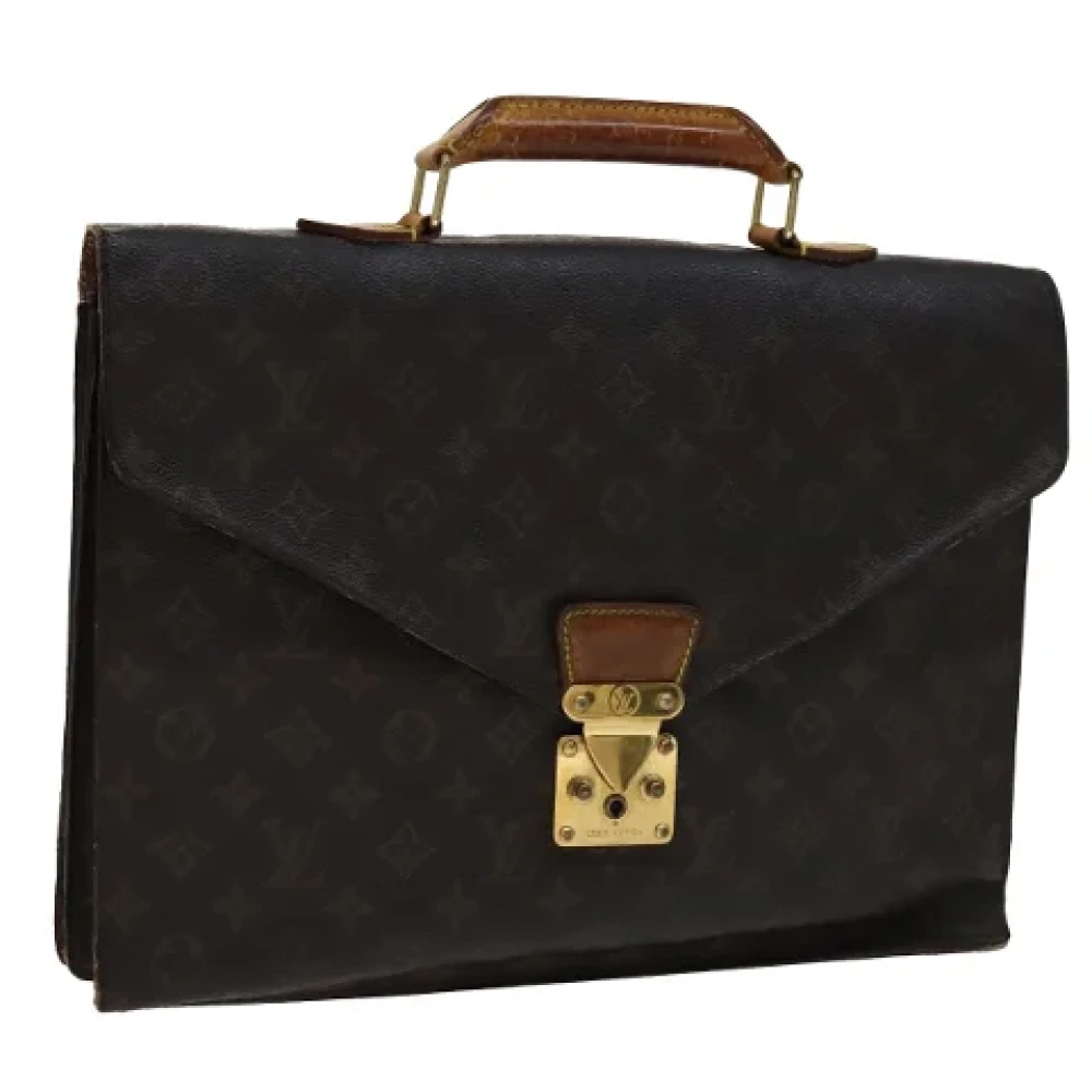 Louis Vuitton Vintage Pre-owned Canvas briefcases Brown Dames