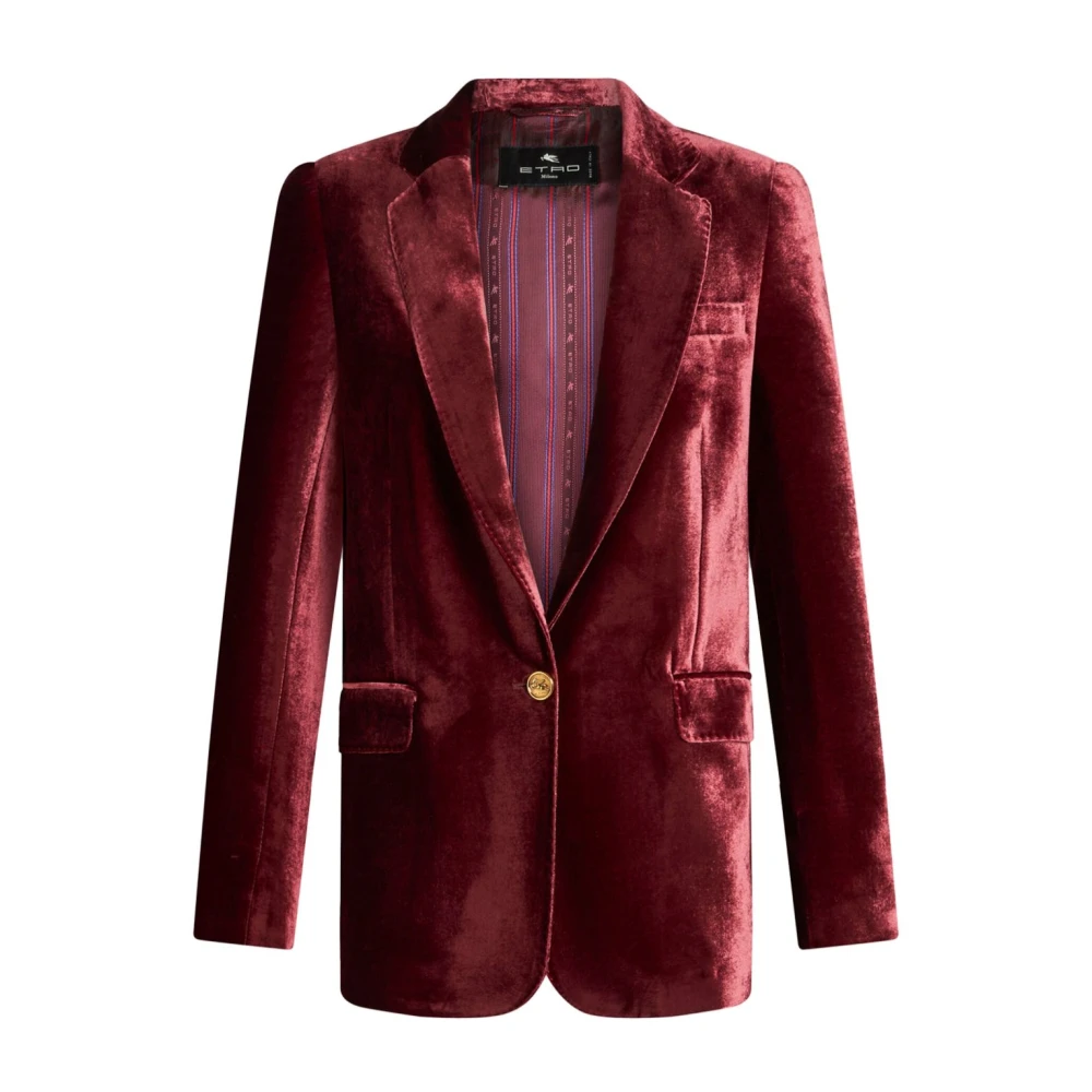 Etro Blazers, Female, M, Jackets Bordeaux Brown