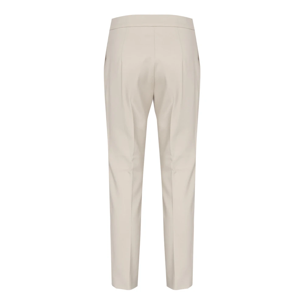 Max Mara Pegno Slim-Fit Broek Sand Beige Dames