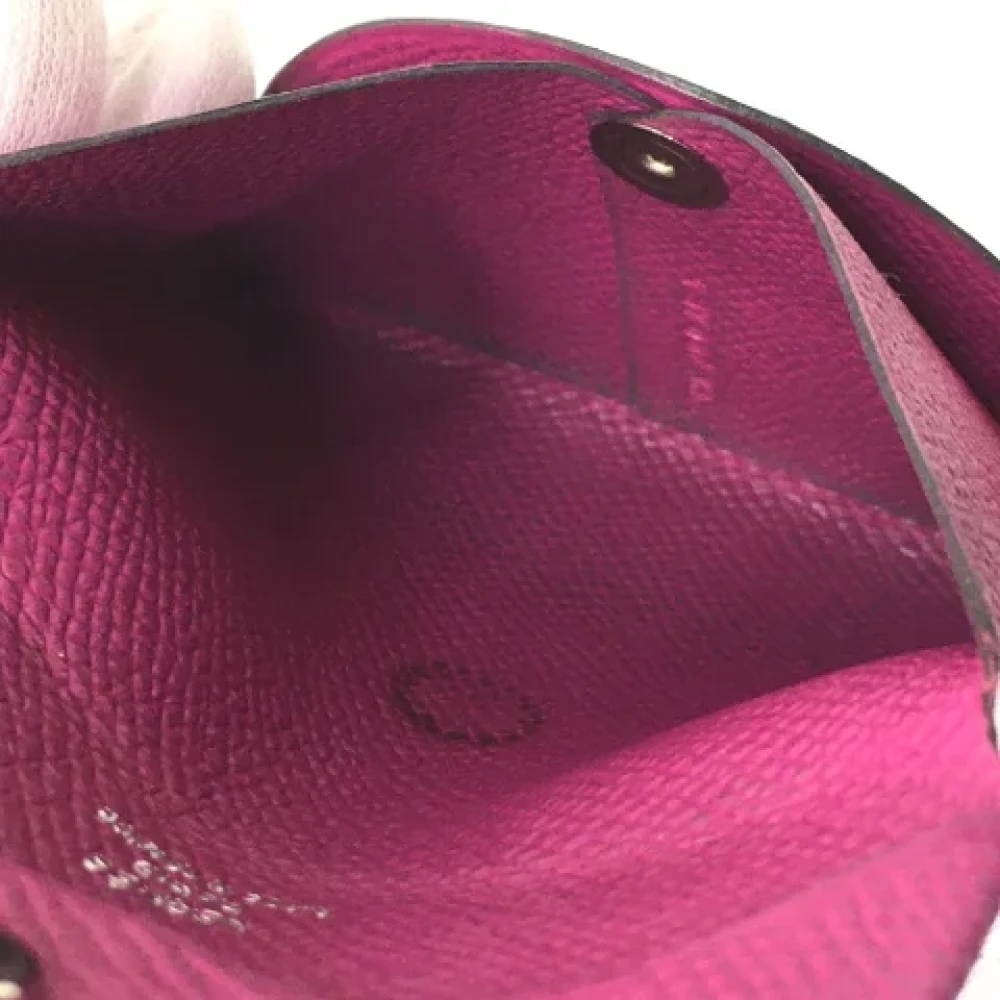Hermès Vintage Pre-owned Leather wallets Purple Dames