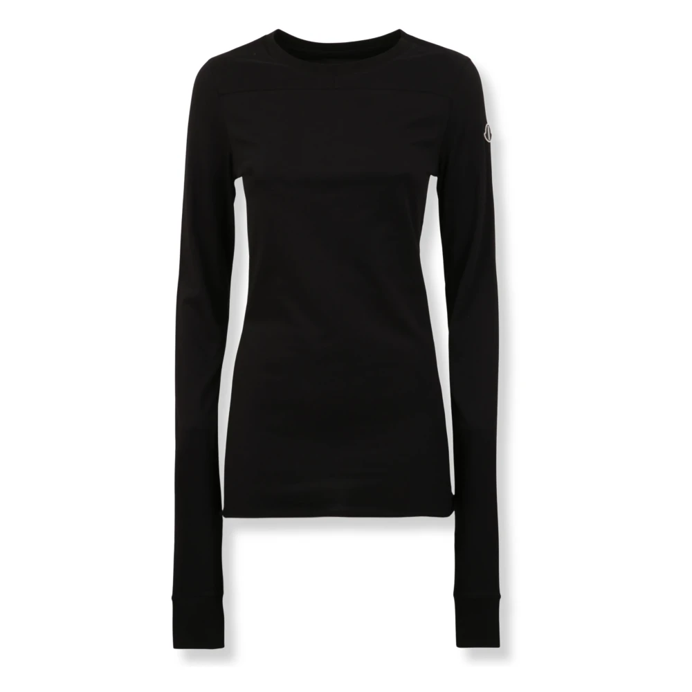 Moncler Men's Black Girder Ls T - Long Sleeve Training Tops - S - Sport