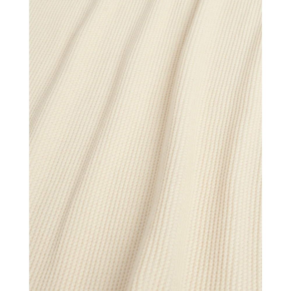 Drole de Monsieur Wafel Lange Mouw Katoenen T-Shirt Room Beige Heren