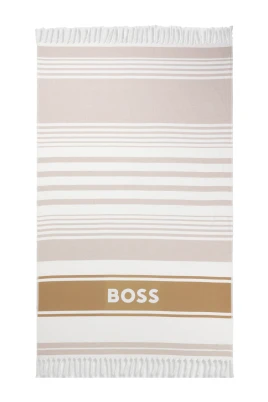 Fringed Logo Beach Towel