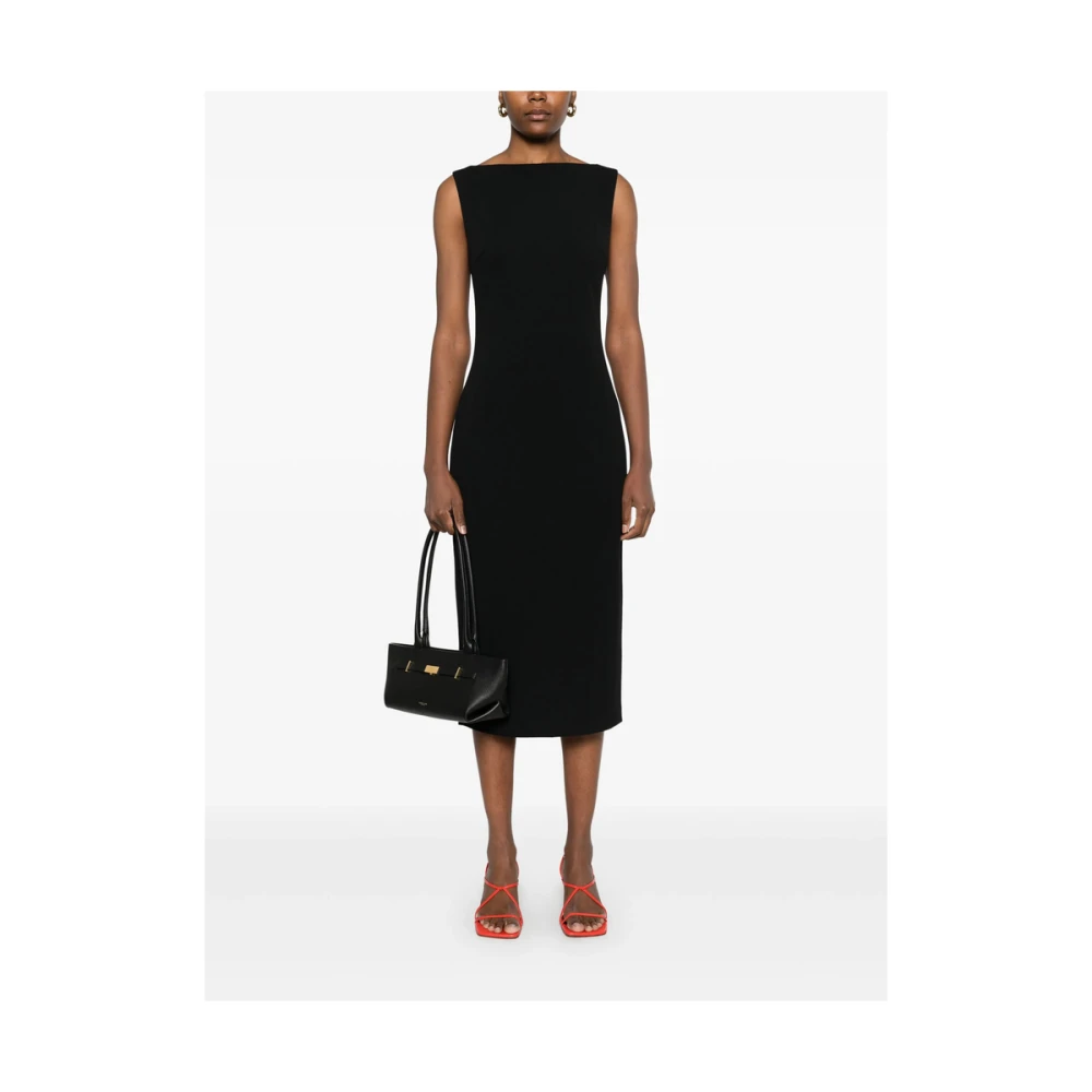 Calvin Klein Zwarte Mouwloze Jurk met Achtersplit Black Dames