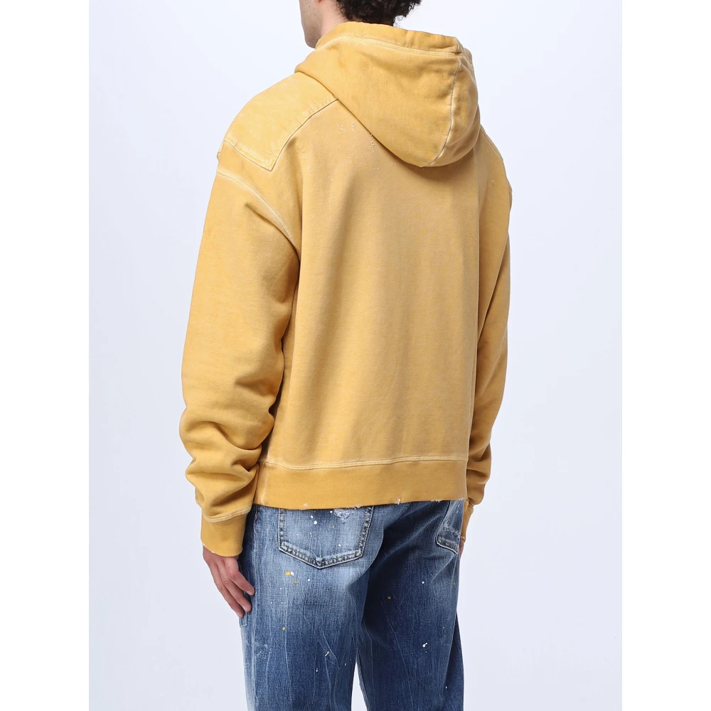 Dsquared2 Hoodies Yellow Heren