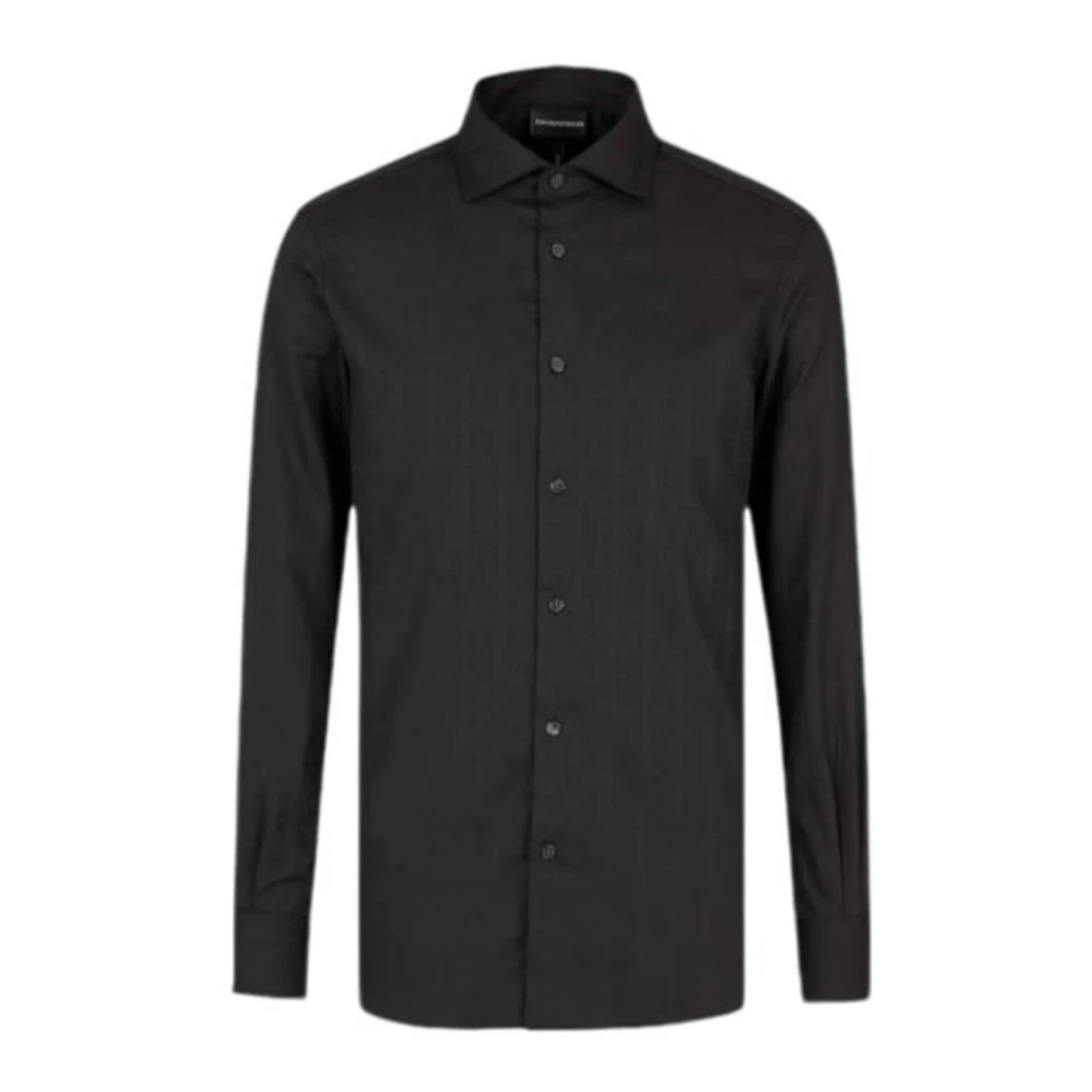 Emporio Armani Herr Blå Skjortor Xl, Stiliga Casual Skjortor För Män