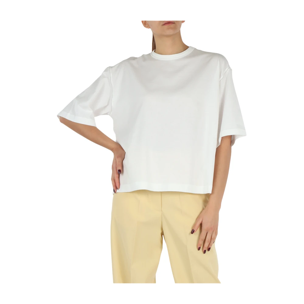 Fabiana Filippi Oversized Katoenen T-shirt met Metalen Details White Dames