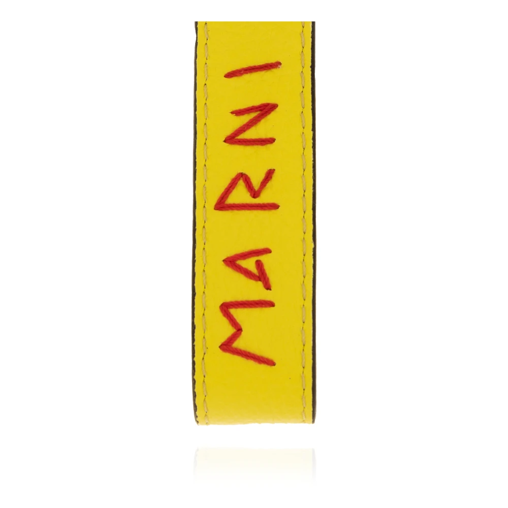 Marni Sleutelhanger met logo Yellow Dames