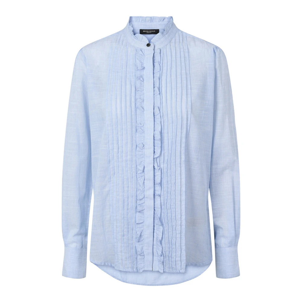 Bruuns Bazaar Elegante blauw gestreepte shirt voor vrouwen Blue Dames