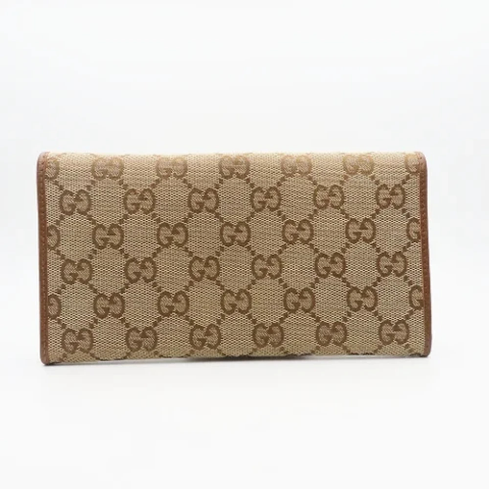 Gucci Vintage Pre-owned Canvas wallets Brown Dames