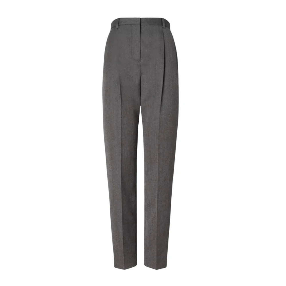 TORY BURCH Grijze wollen hoge taille broek Gray Dames