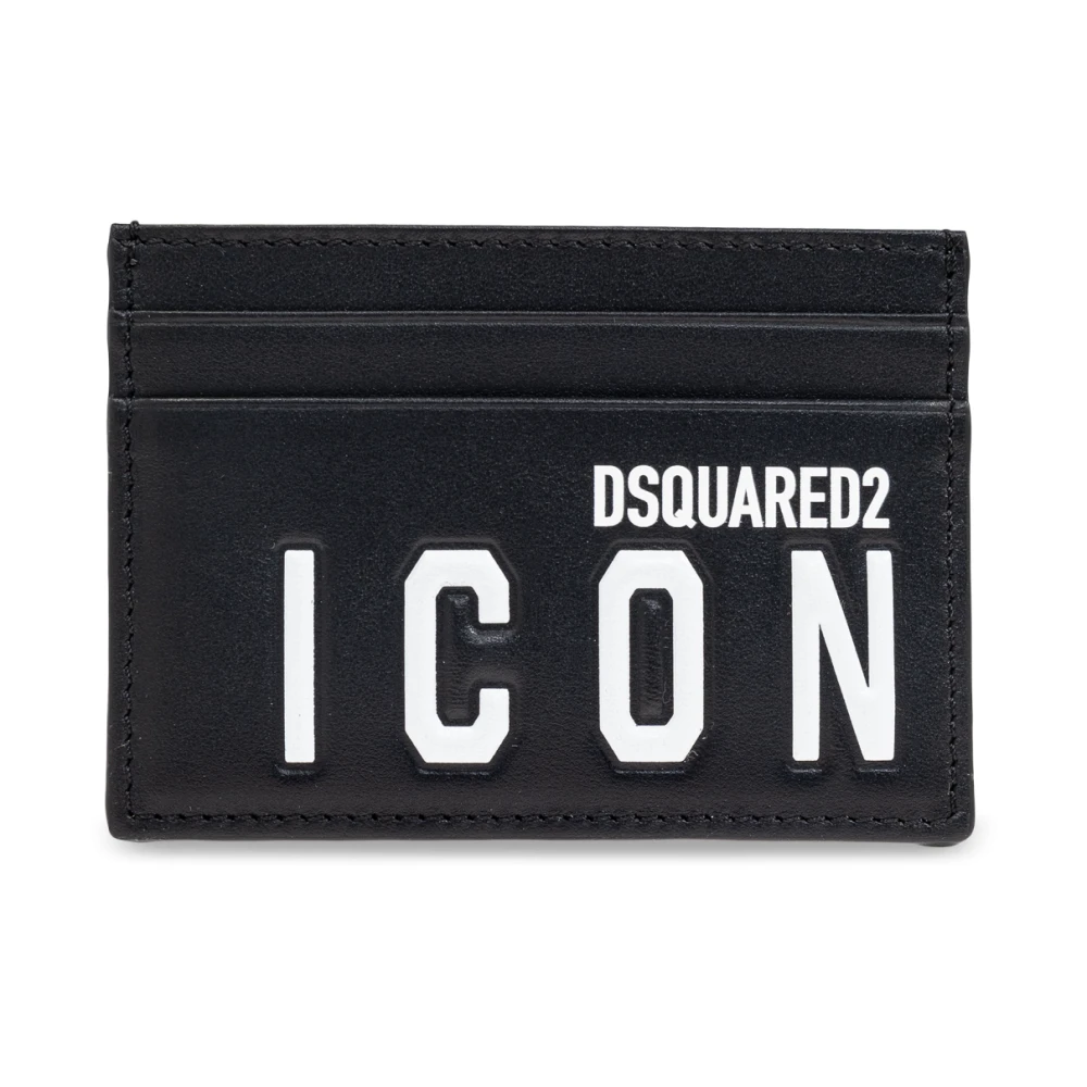 Dsquared2 Men's Black Wallets & Cardholders, One Size, Leather Card Holder