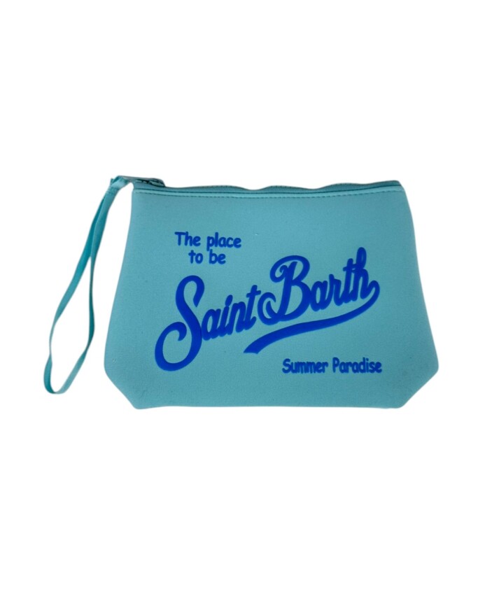 heldere-blauwe-neopreen-rits-clutch