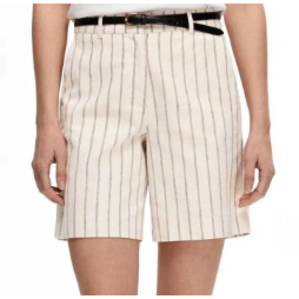 Selected Femme Pin Stripe Shorts Beige Dames
