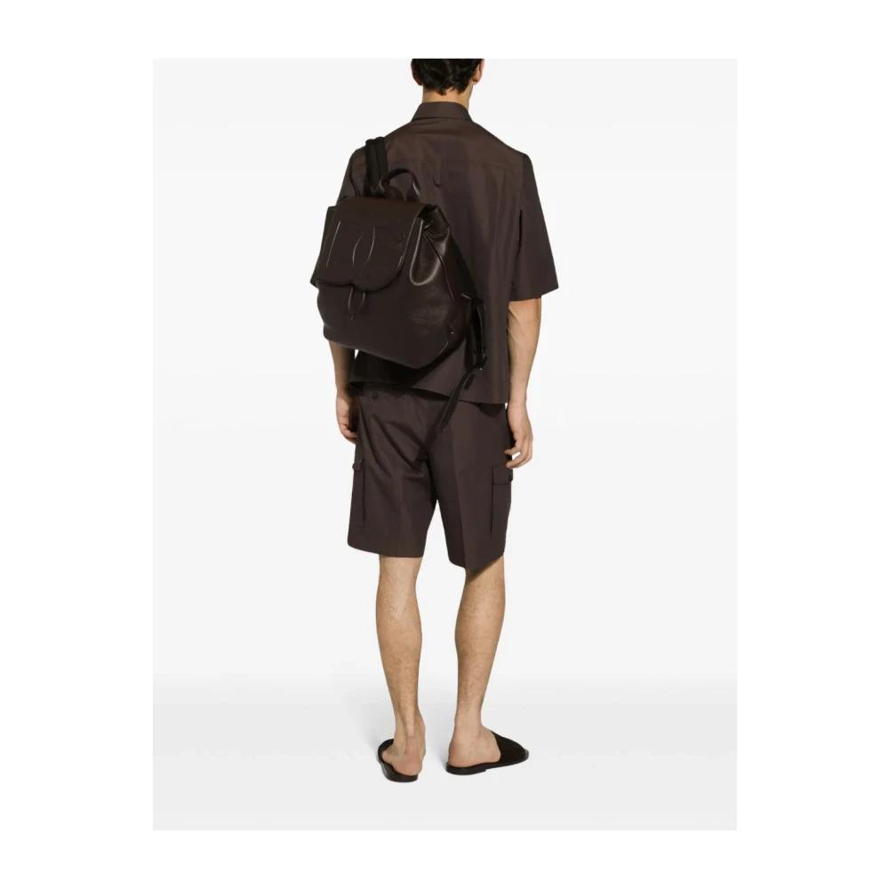 Dolce & Gabbana Bruine Katoenen Poplin Bermuda Shorts Brown Heren