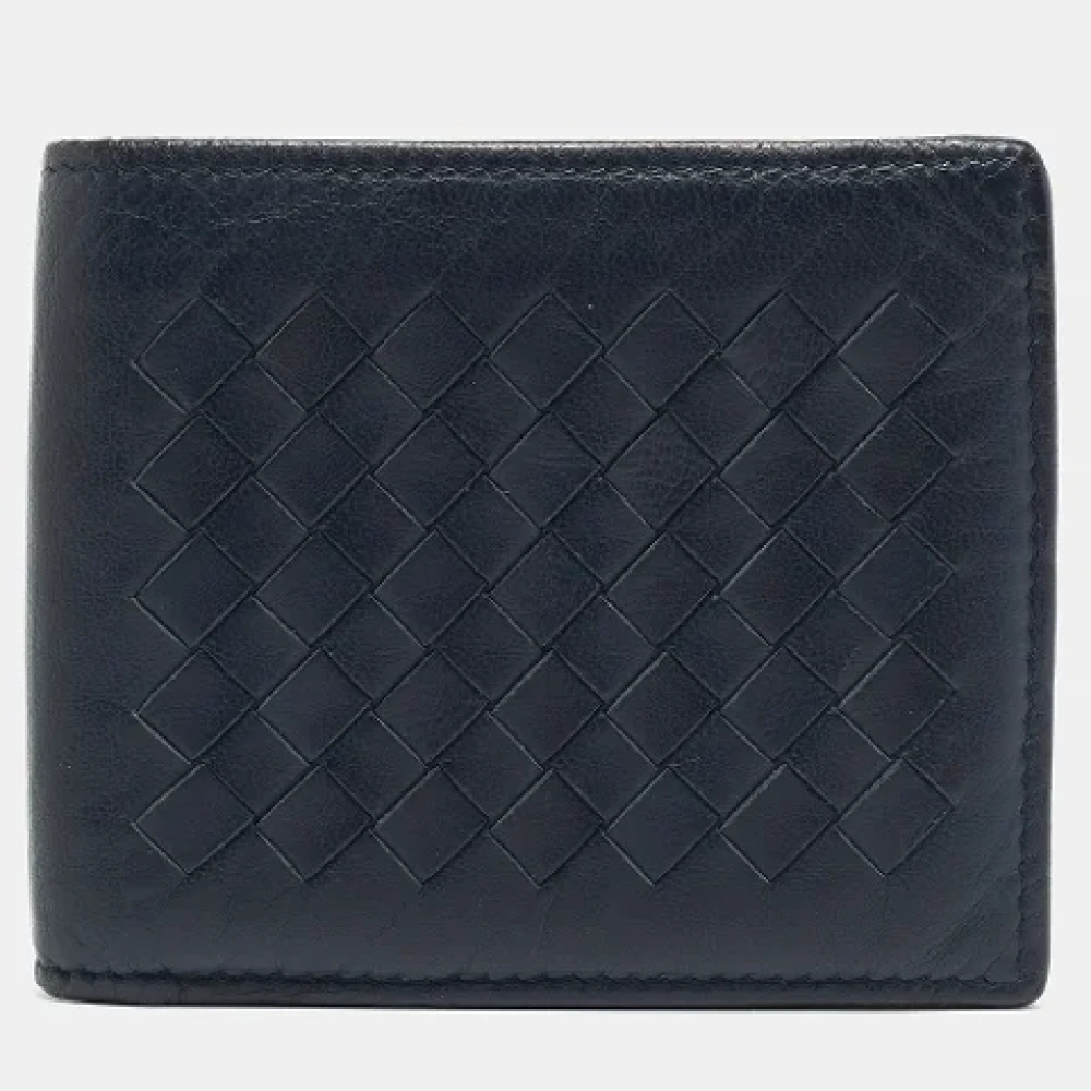 Bottega Veneta Vintage Pre-owned Leather wallets Blue Dames