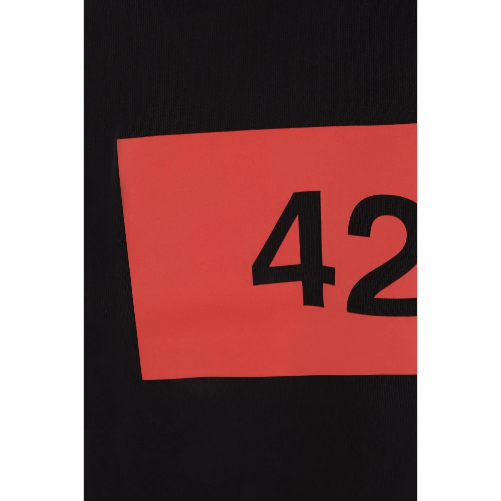 424 Zwart T-shirt met Box Logo Print Black Heren