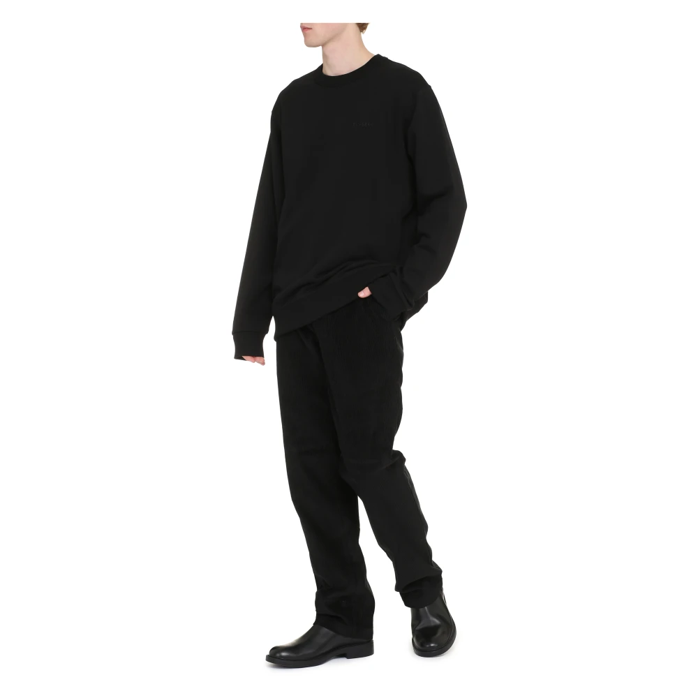 Burberry Katoenen sweatshirt met EKD Check-detail Black Heren