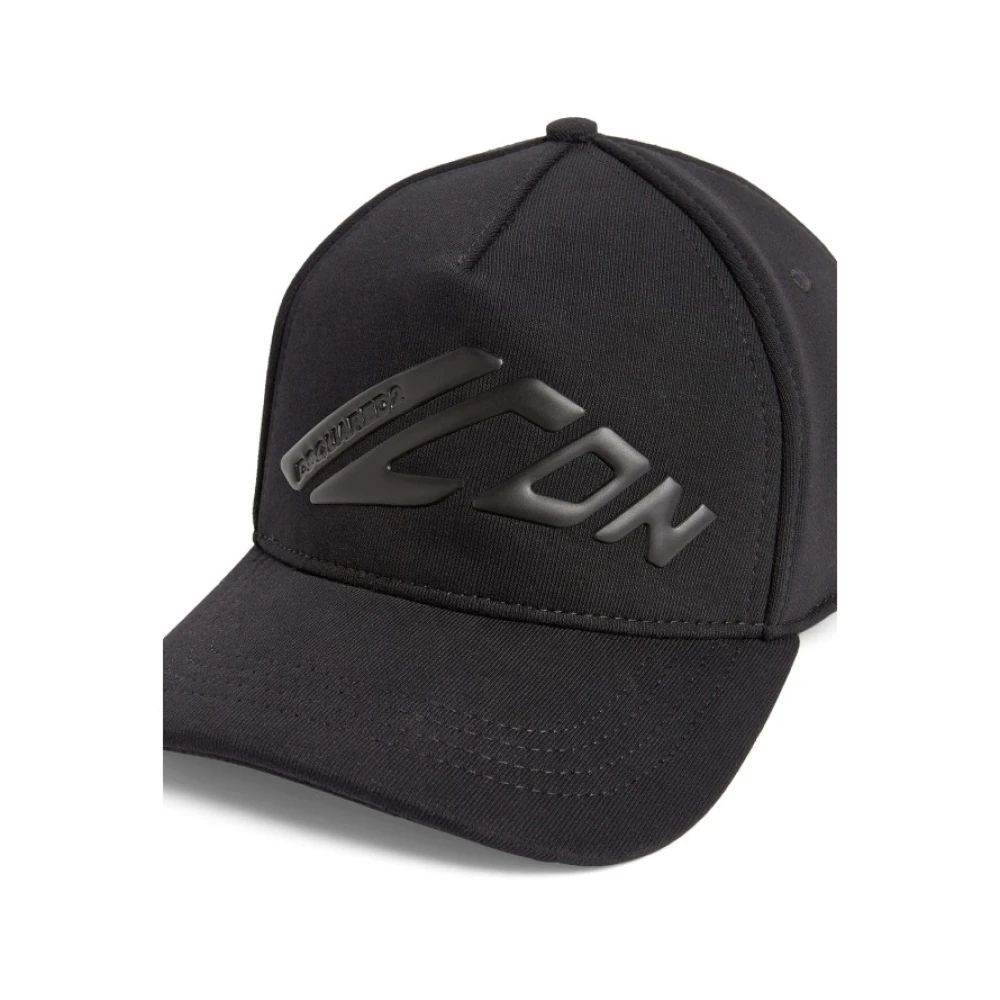 Dsquared2 Icoon Motief Geborduurd Logo Pet Black Heren