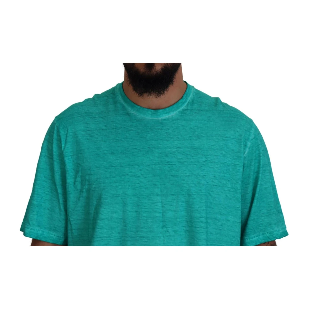 Dsquared2 Lichtgroene Katoen Linnen T-shirt Green Heren