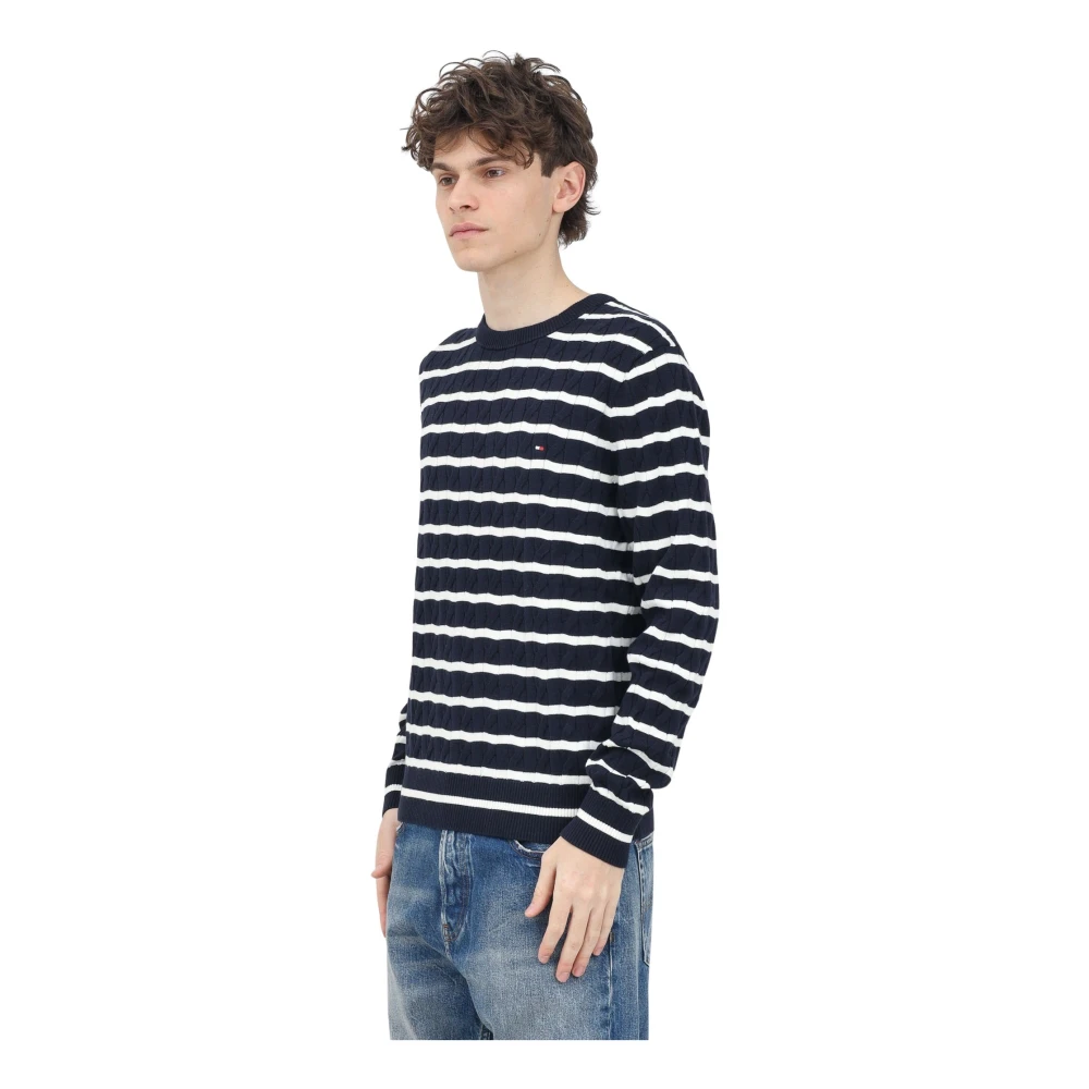 Tommy Hilfiger Blauwe Crew Neck Sweater Blue Heren