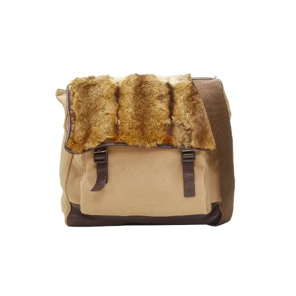 Prada Vintage Pre-owned Fur crossbody-bags Brown Dames
