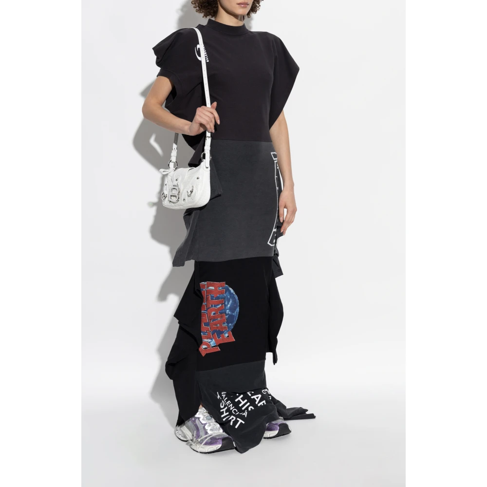 Balenciaga Jurk met print Black Dames