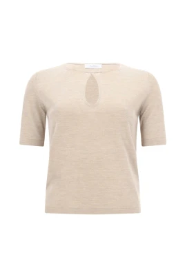 T-shirt i siden och kashmir